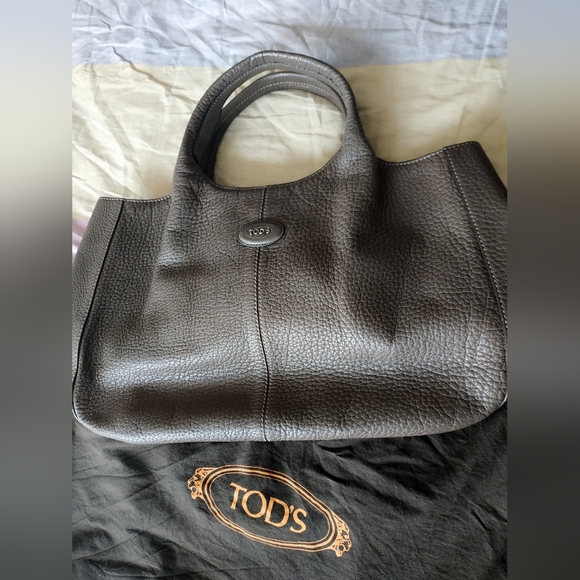 Tod's handbag brownish grey uncommon color sophisticated look - Picture 7 of 10
